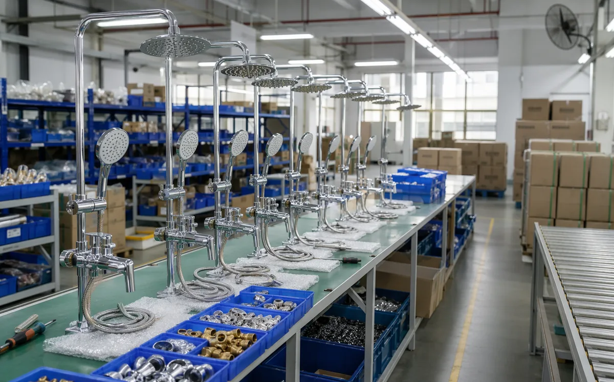 Assembly line and export carton warehouse
