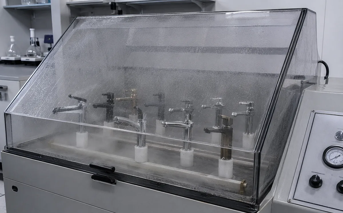 Salt spray corrosion testing in the QC laboratory